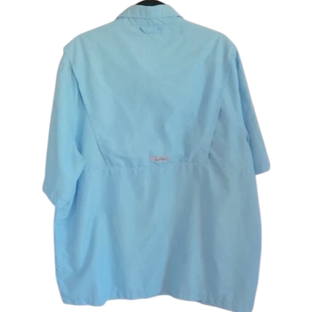 Habit Men's Shoal Isle Short Sleeve Fishing Shirt Sail Blue Sz Large - Picture 3 of 7